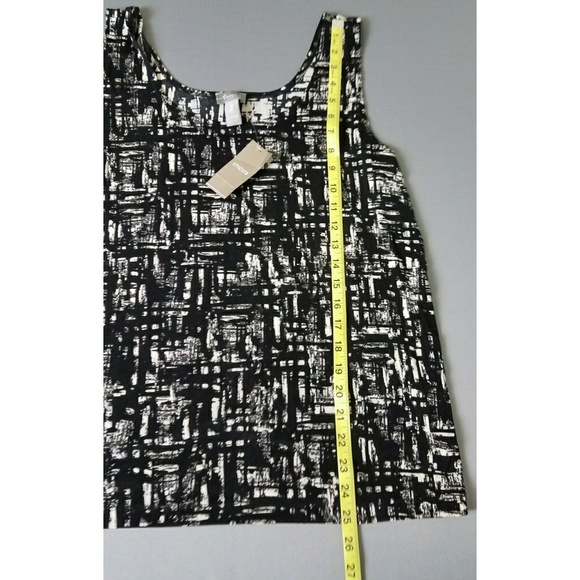 Chicos Black and White Tank NWT - Picture 4 of 5